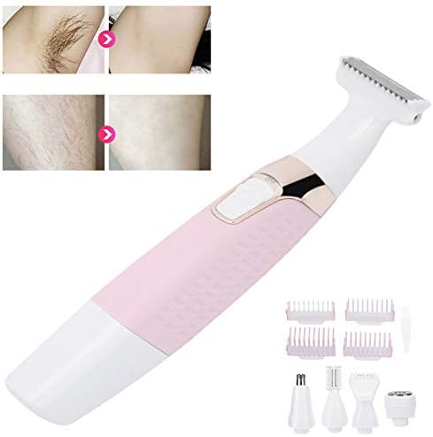 Women Shaver, Painless 5 In 1 Hair Removal Machine Electric Body Depilator USB Rechargeable Hair Remover Hair Trimmer for Women s Lips Underarms Arm Area