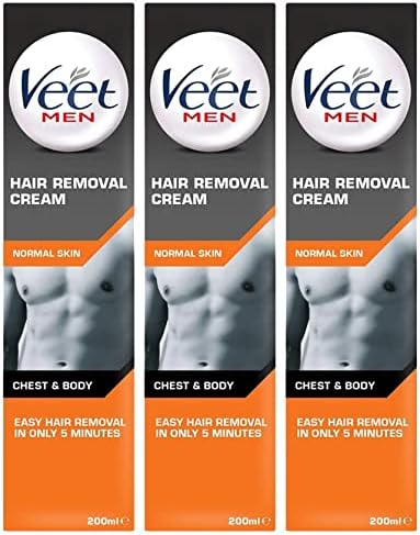 Veet Men Hair Removal Cream 200ml Pack Of 3