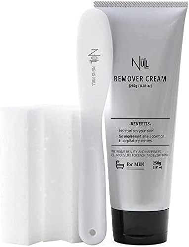 [Japanese Quality] NULL Hair Removal Cream for Men. Large 8.81 oz. Works great approx. 5 mins on pubic hair, body, arms, legs, and male chests, Painless, Aloe Vera, Depilatory cream for men