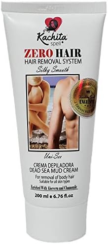 ZeroHair Painless for Women and Men Suitable for Body Skin and Private Parts Leg, Pubic, Bikini Hair Removal Premium Depilatory Cream Kachita Spell Easy Application Fast-Acting 200ml