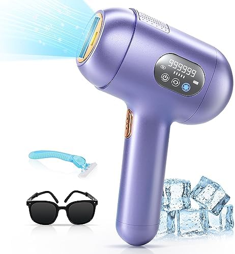 Ualans Laser Hair Removal Device Cordless, Painless & Permanent, 3 Weeks Faster Results, IPL Laser Hair Remover for Women Men with Ice-Cooling, Easy to Hold, Safe for Whole Body Use- IPL 008