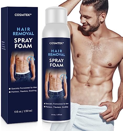 YOURTONE Hair Removal Spray Foam for Men, No Irritation Hair Removal Cream, Safe Hair Depilatory for Male underarm, Chest, Back, Legs, Suitable For All Skin Types